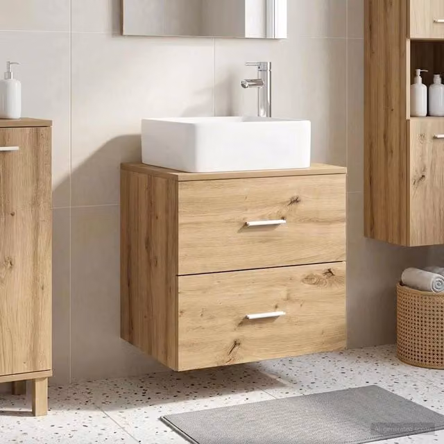 Mobile Lavabo da Parete Rovere Artigianale 49,5 x 41 x 63 cm 890277