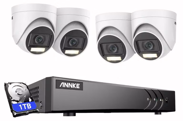 Sistema di sicurezza – Kit di telecamere di sorveglianza con videoregistratore digitale (DVR) a 16 canali e 4 telecamere da 1080p