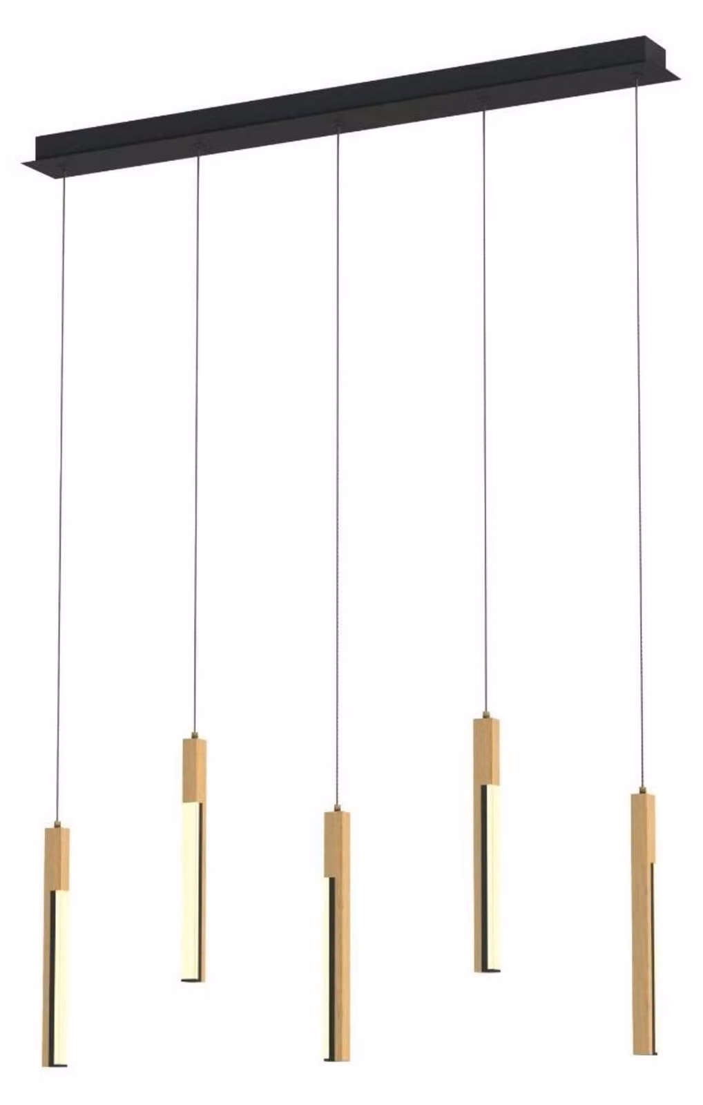 Lampada a sospensione LED ELIOT, legno chiaro e nero opaco, 25 W, 2125 lm, legno, dimensioni: 150 x 88 x 8 cm, IP20, Zuma Line