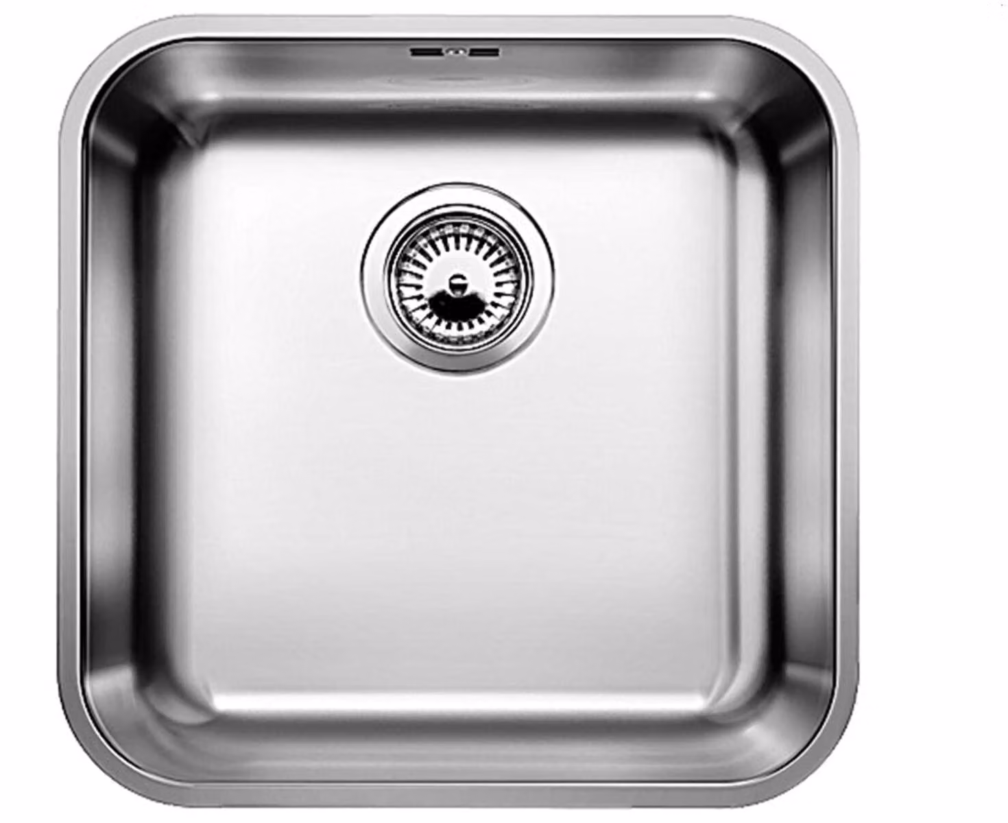 Blanco lavello in acciaio inox Supra 400-U lavello da incasso/sottomuro 430x430mm lavello da cucina incluso cestello filtro valvola di troppopieno