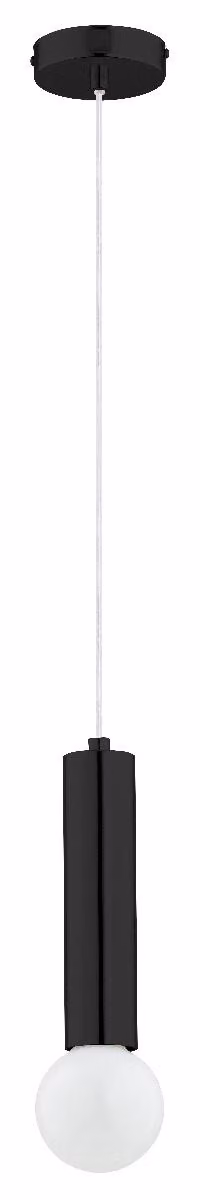Lampada a sospensione JAZZ nera 1xE27x15W in metallo, dimensioni: 90x10x10 cm, IP20, Alfa