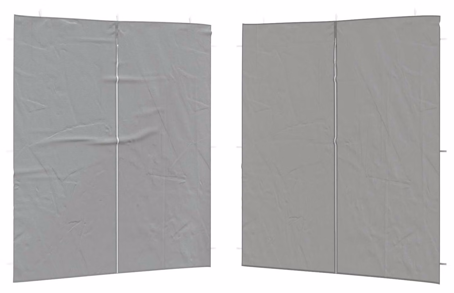 Parete per tenda da festa 2 pcs Grigio Chiaro 200 x 195 cm