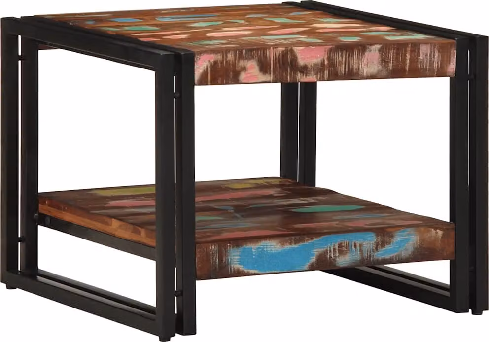 Maison Exclusive - Tavolino multicolore 50x50x38 cm Legno antico Legno massello
