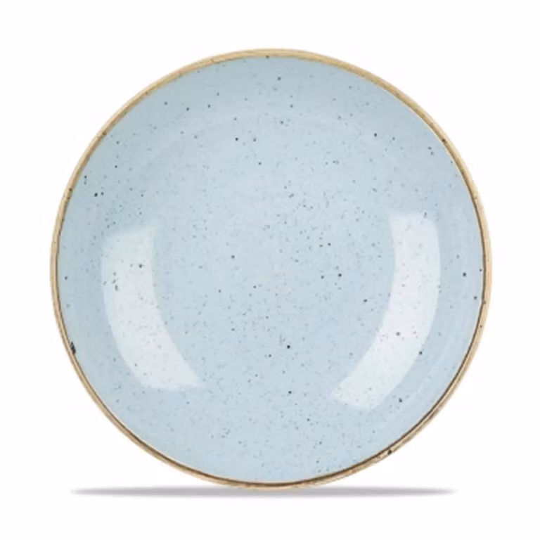 Piatto fondo in porcellana azzurro stone, diam. 25cm, 12 pezzi