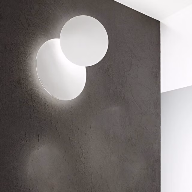Applique Moderna Drum Perenz in Metallo Bianco Opaco con LED da 22W IP20