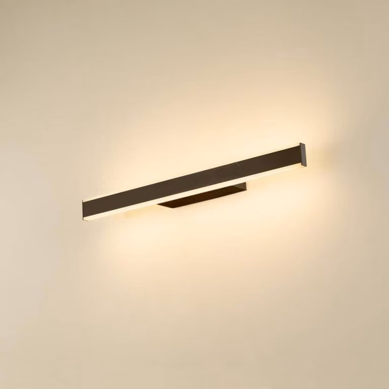 SLV Applique da parete One Linear, dimmerabile, Nero, Bagno, Alluminio, Moderno, Applique