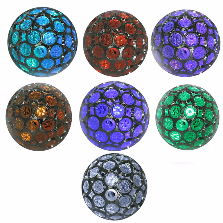 Lampada a sospensione a sfera solare, lampada da giardino a sfera solare, lampada LED cambia colore, lampada LED a sfera solare, lampada LED per passerella