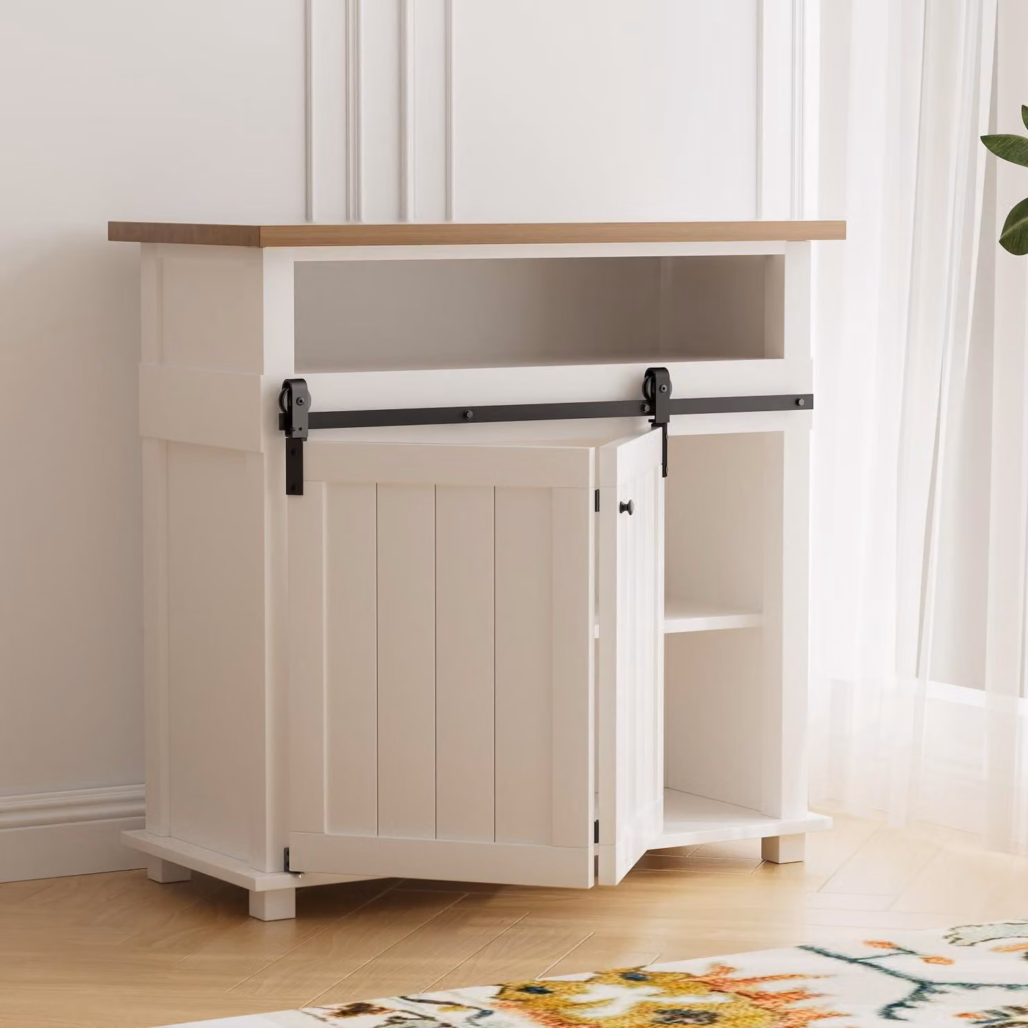Omgoods - Kit hardware per porte a libro, modello "Barn Door", dimensioni 76 cm