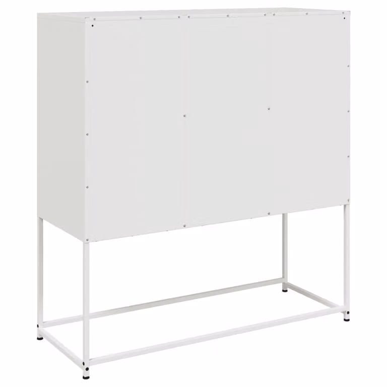 Credenza Bianca 100,5x39x107 cm in Acciaio