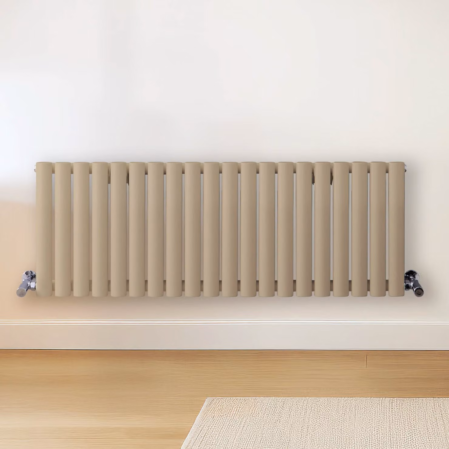 Radiatore di Design Orizzontale Marrone (Elk Marrone) - 400mm x 1180mm - Pannello Doppio  - Revive