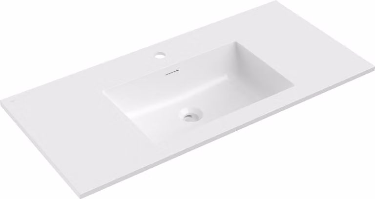 Mexen Otis lavabo incassato nel piano 101 x 46,5 cm, bianco lucido - 25181000