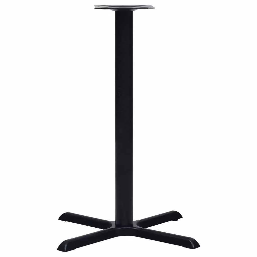 Gamba per tavolino da bar vidaXL in metallo nero opaco L/P/H: 76 x 76 x 107 cm