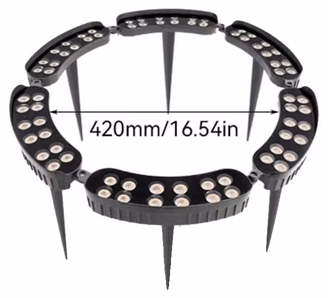 Lampada da esterno per giardino, impermeabile IP65, design a risparmio energetico, luce RGB, 420 mm