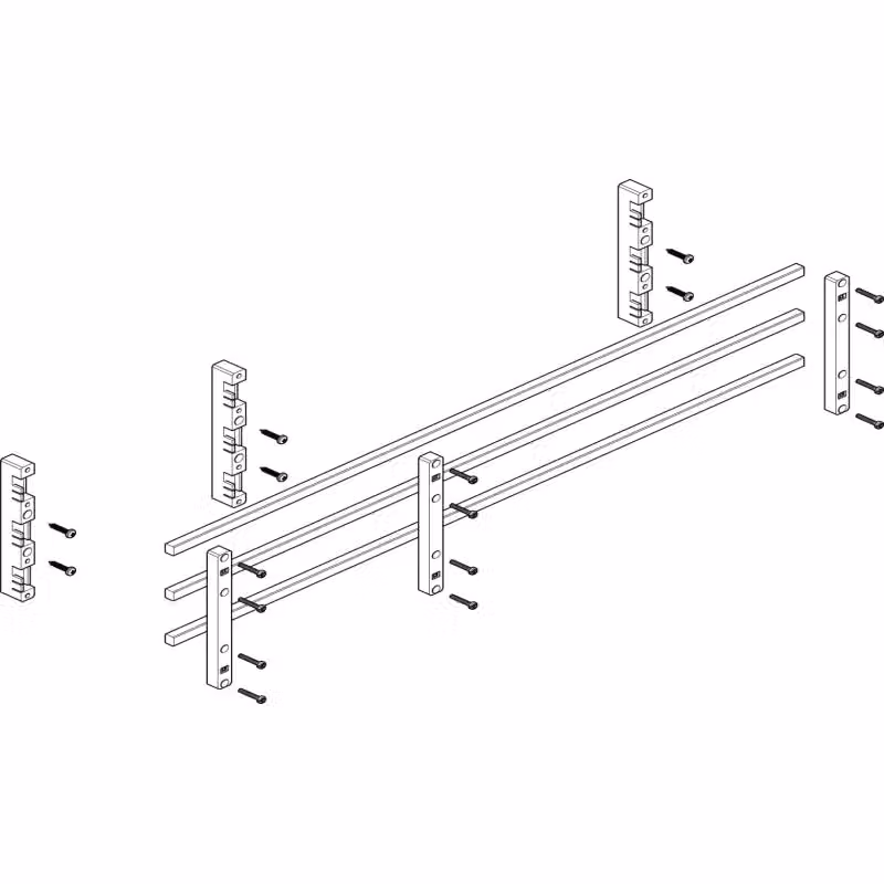Modulo sbarra collettrice ABN 3FB/2RE 60 mm con CU 12x10 mm, a 3 poli, EBM 70 mm MTSC32733