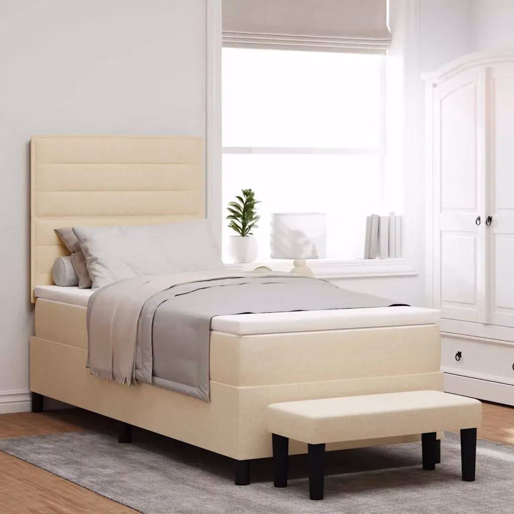 Letto ibrido con molle a tasche vidaXL in tessuto beige L 200 x L 100 cm