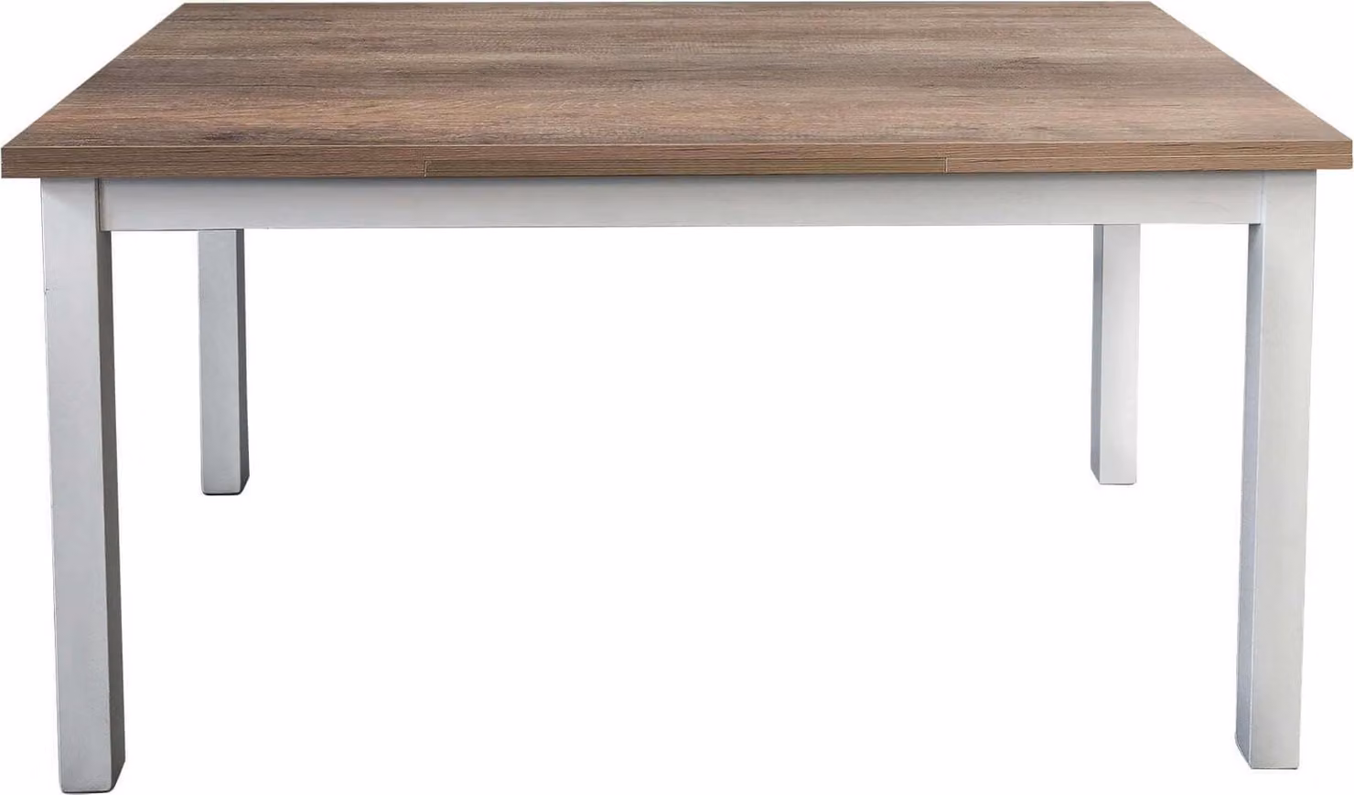 Milani Home - tavolo da pranzo allungabile 80 x 130/170/210 cm, bianco e tortora, in legno