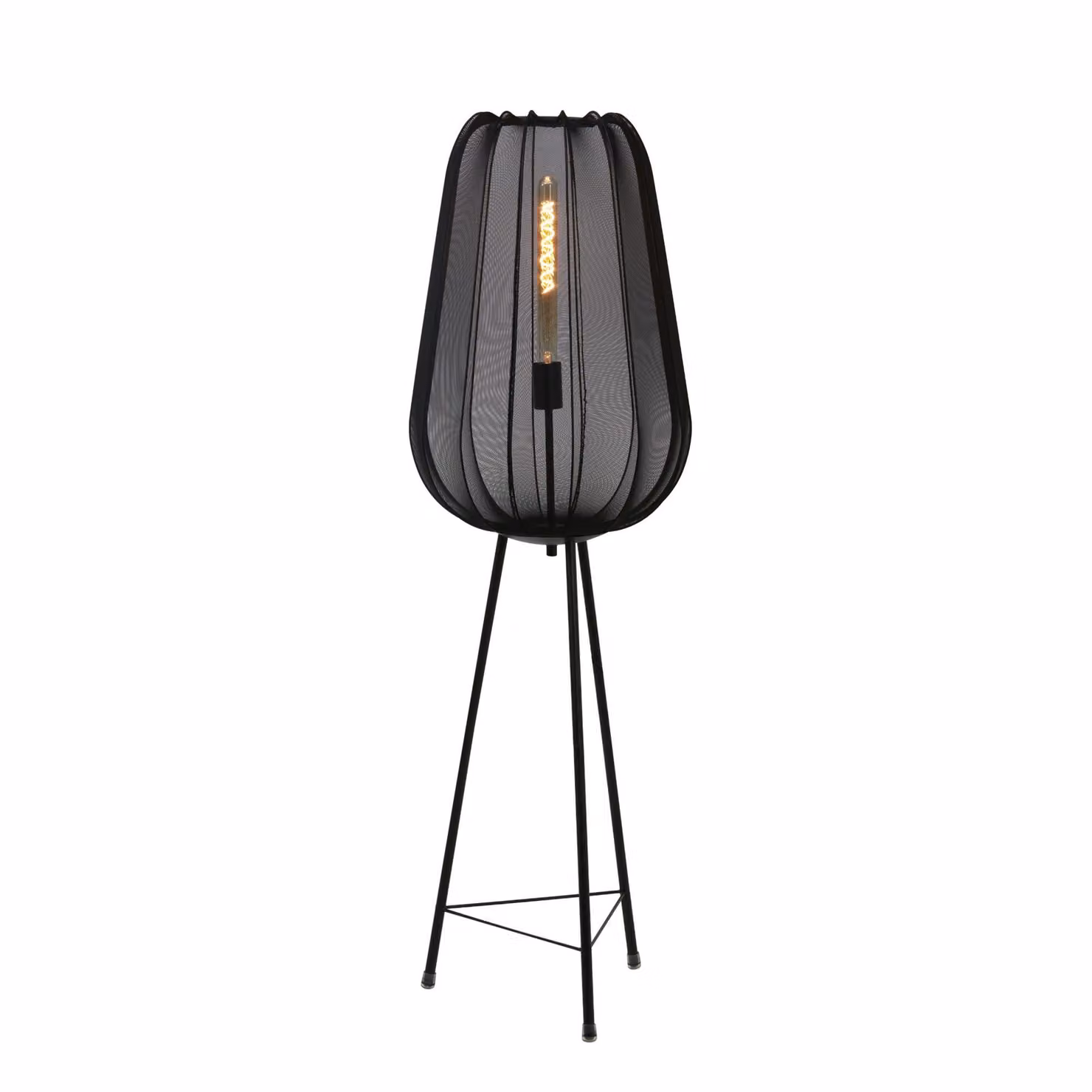 Lampada da terra - nero - PLUMERIA - metallo - lampada a treppiede - E27 - 1735112 - Light & Living