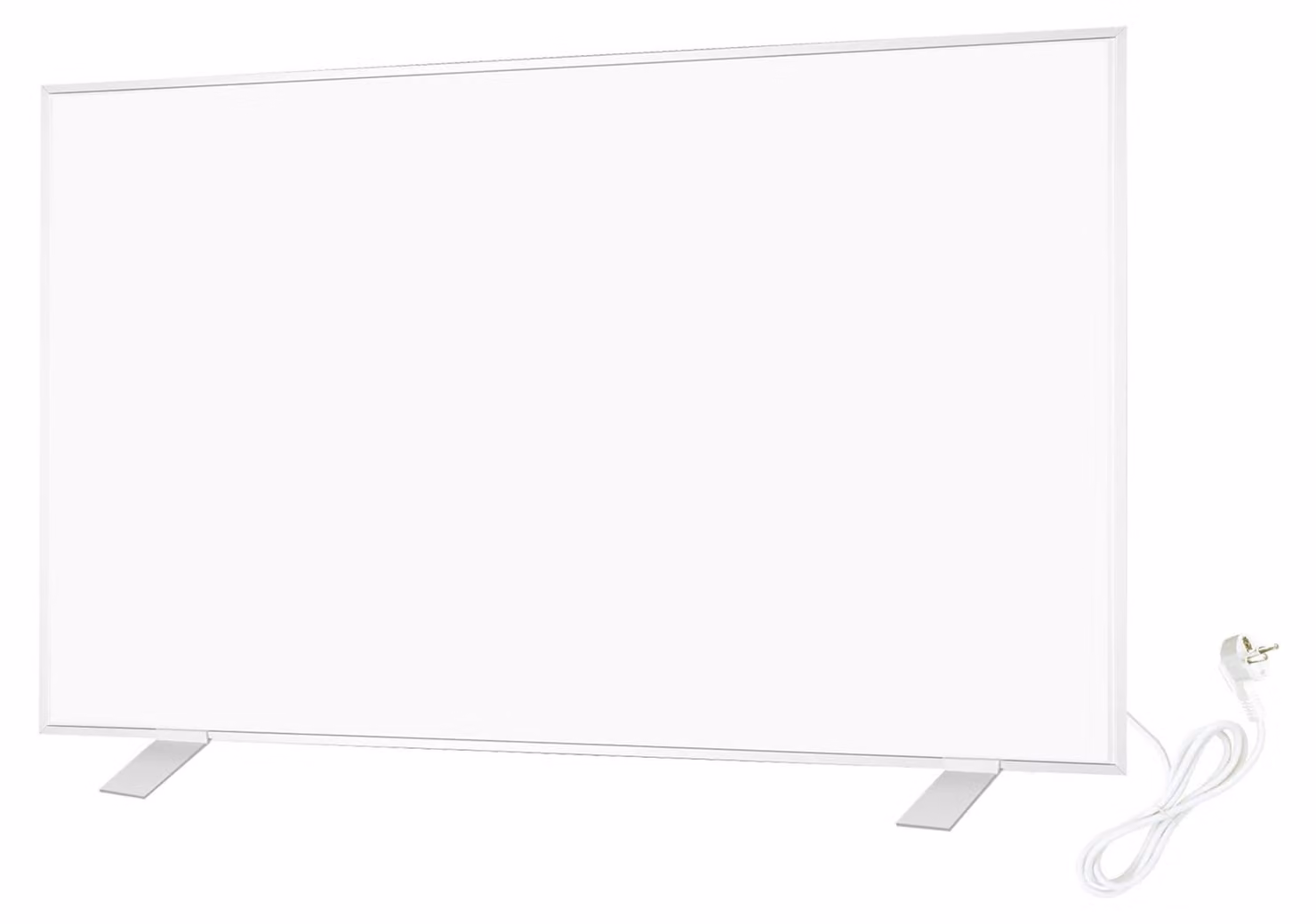 Pannello riscaldante a infrarossi da 600 W - Alluminio bianco - 60x90 cm - Pannello radiante ad alta efficienza energetica per interni