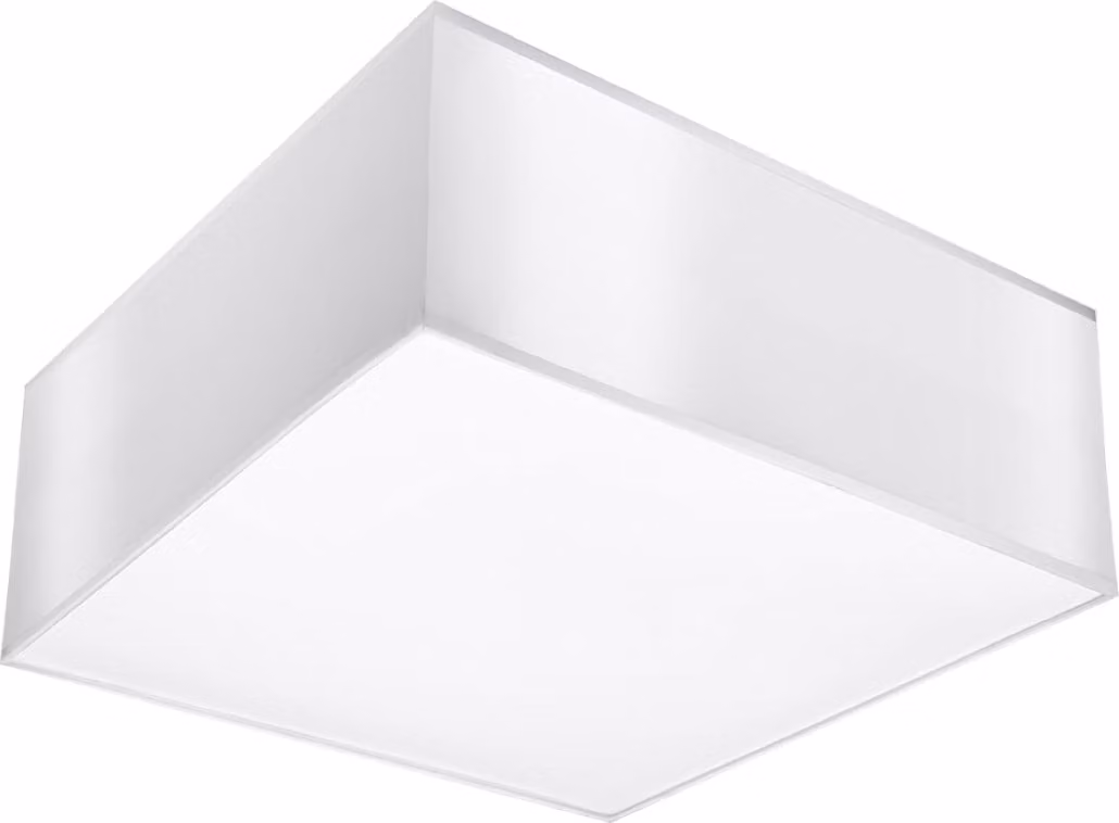 Plafoniera quadrata ANUBIS bianca 1xE27x15W in plastica, dimensioni: 11x25x25 cm, IP20, Pure Lume