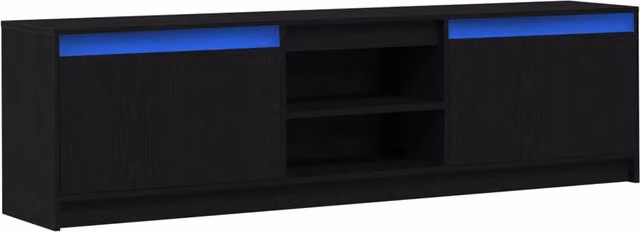 Unit¨¤ TV 2 pz | Armadietto TV | Mobile Porta TV Nero 180 x 34 x 50 cm Legno multistrato
