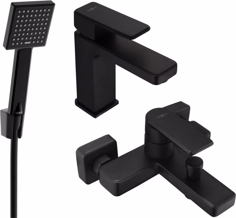 Mexen Mino R45 set vasca da bagno, nero - 72403R45-70