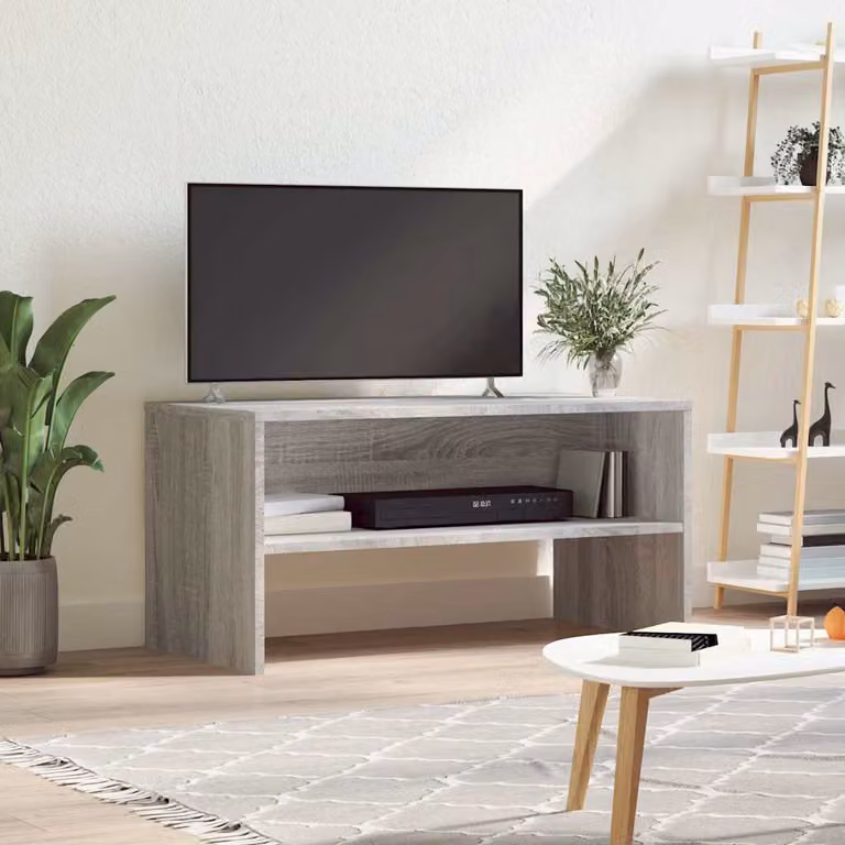 Mobile Porta TV vidaXL Grigio Sonoma in Legno Multistrato e MDF L 80 x P 40 x H 40 cm