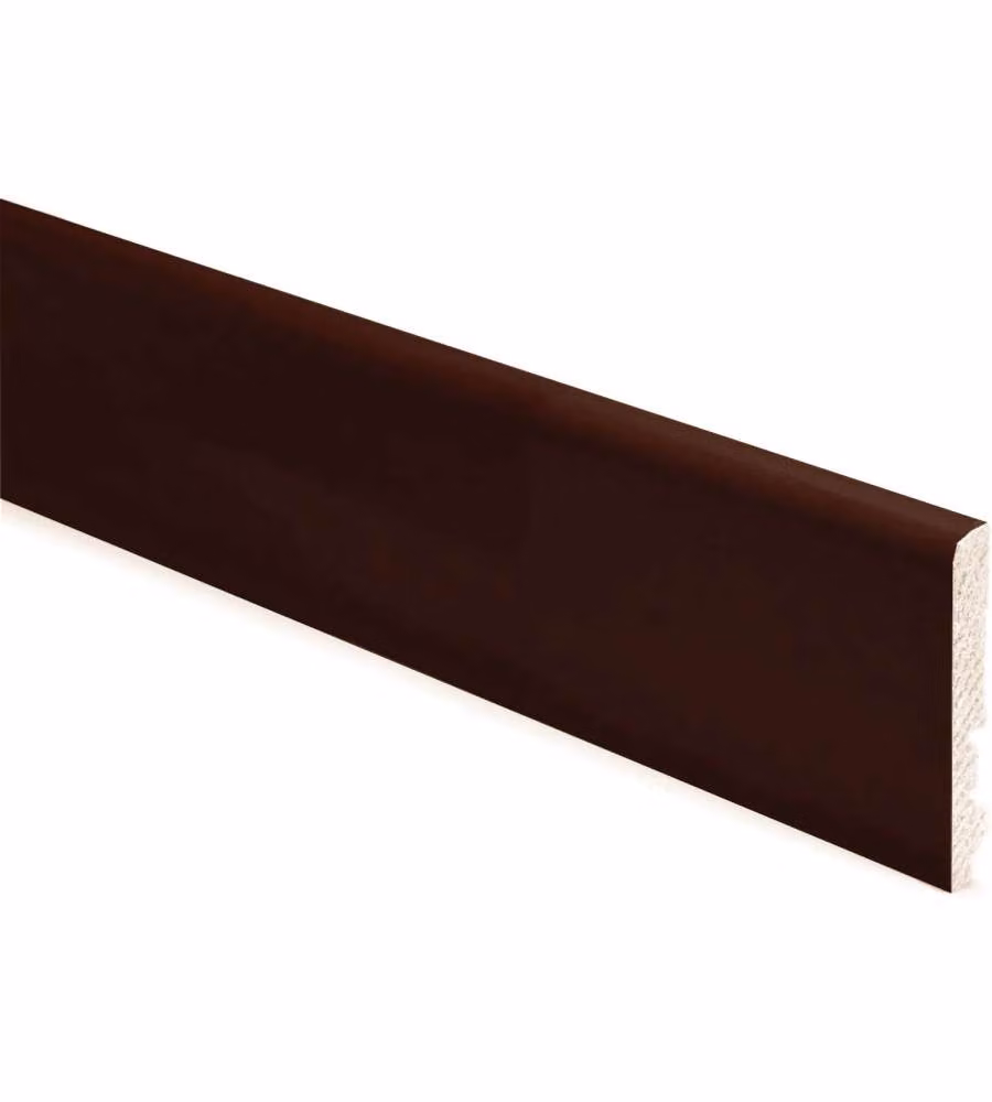 Kimono Battiscopa Legno Impiallacciato Noce Scuro 7 cm Passafilo 2,25 m
