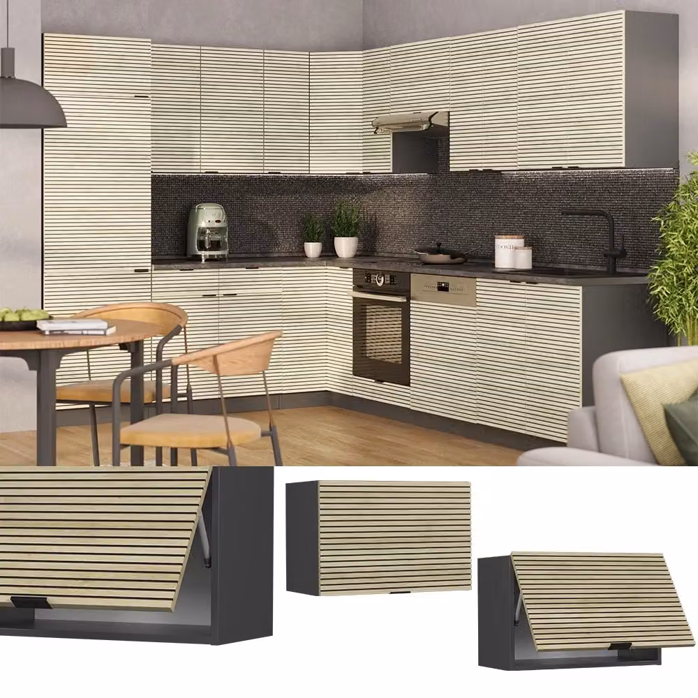 Pensile da cucina Vicco Fame-Line in quercia e antracite L: 60 cm – 2