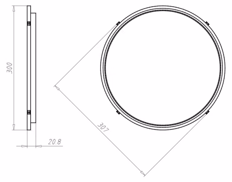 KAIS Scatola da incasso Halox 250 1283-11 Parte frontale per uscita a soffitto con rivestimento in fibra minerale