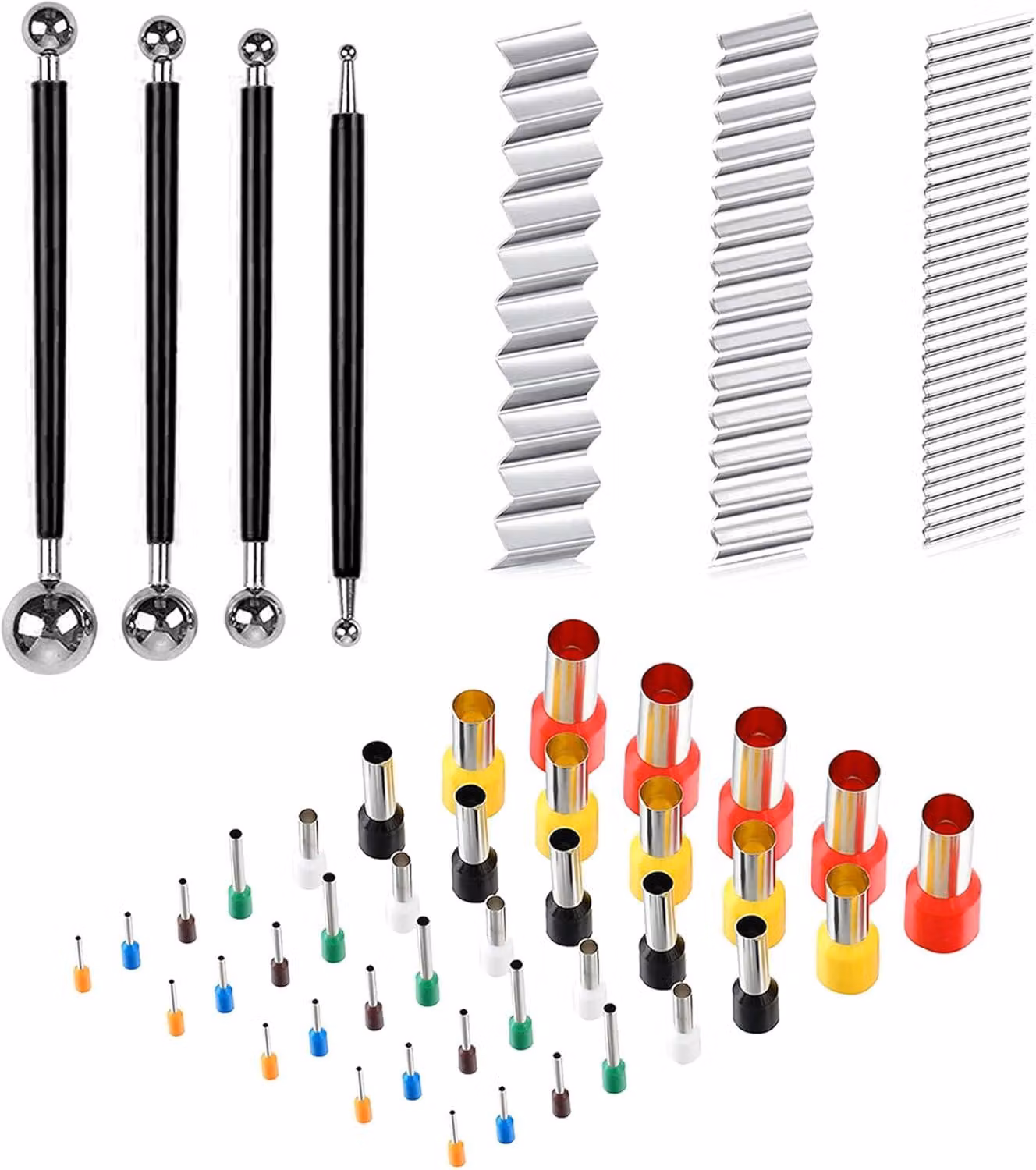 Set di strumenti per modellazione, composto da 47 pezzi, inclusa argilla polimerica, diverse forme, ideale per la lavorazione della Vetroceramica