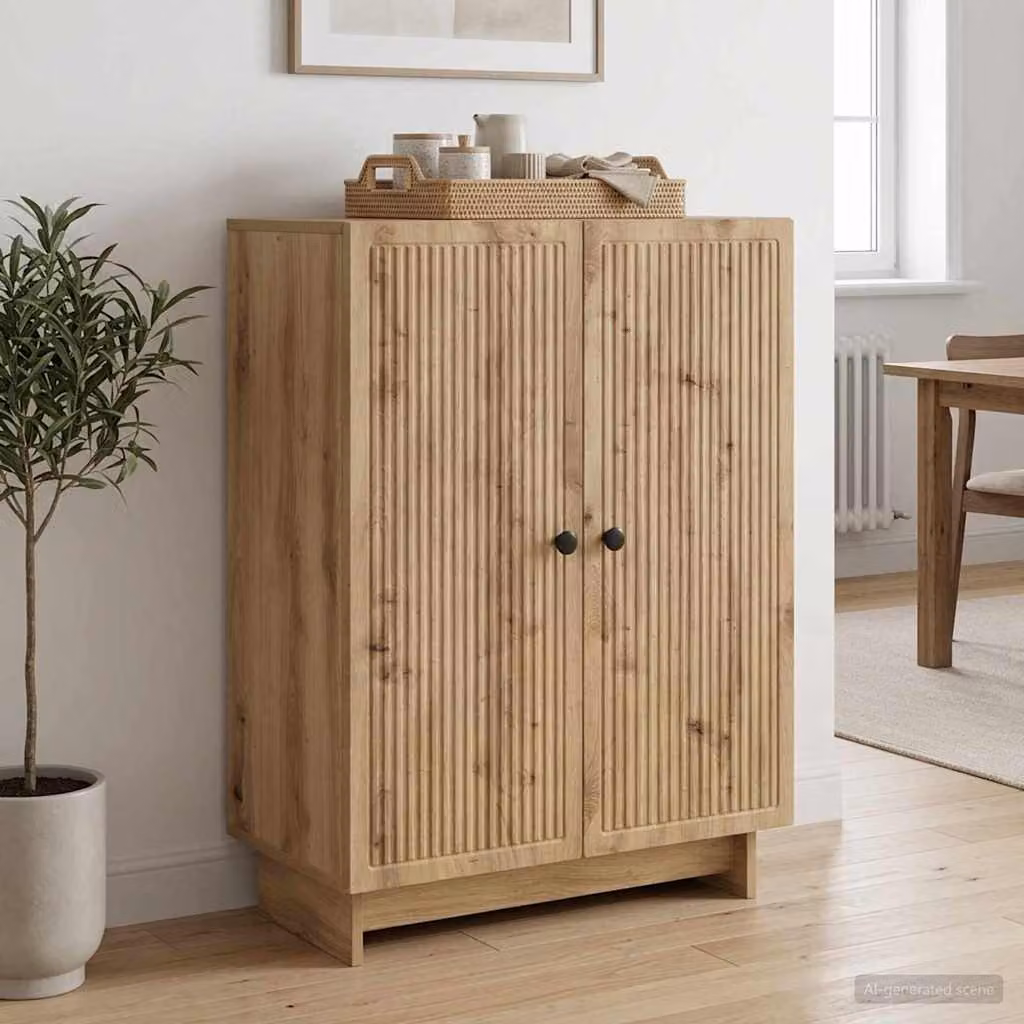 Credenza vintage in legno e metallo vidaXL colore marrone L: 66 cm, P: 34,5 cm, H: 90 cm