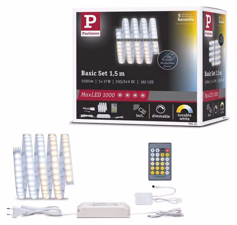 Paulmann MaxLED 1000: Kit base a LED, luce bianca regolabile