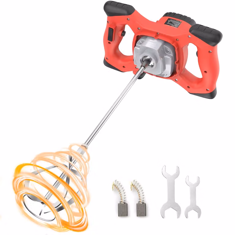 Miscelatore di cemento elettrico, 2100 W, 6 velocità regolabili, 220 V, colore rosso