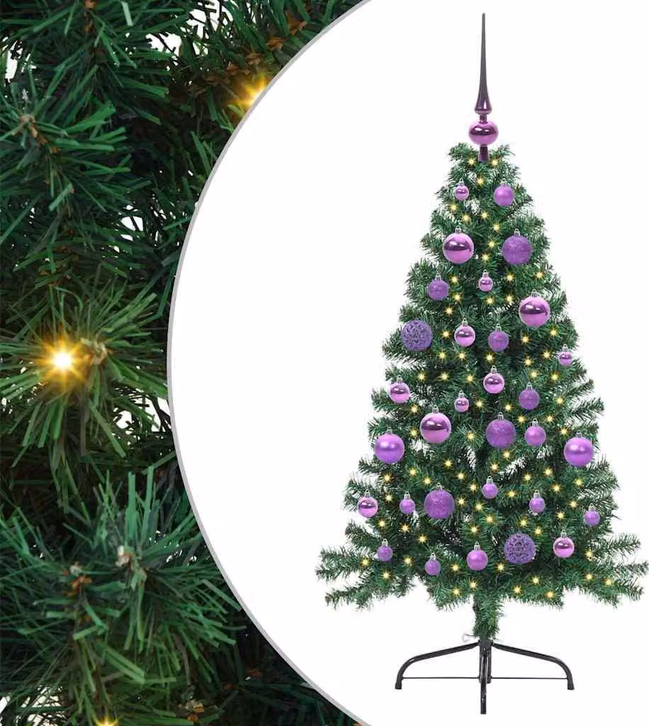 Albero di Natale artificiale con luci integrate Verde 120 cm