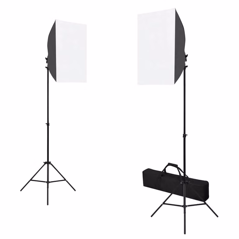 Kit per Studio Fotografico con Set Luci, Fondale e Riflettore