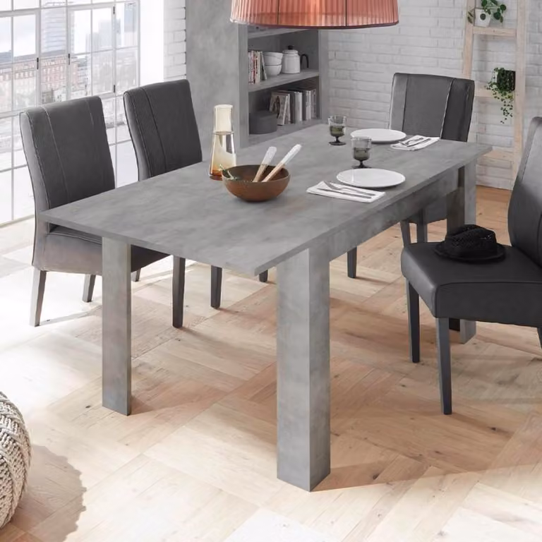 Tavolo allungabile moderno 90x137-185 cm effetto cemento Fold Urbino