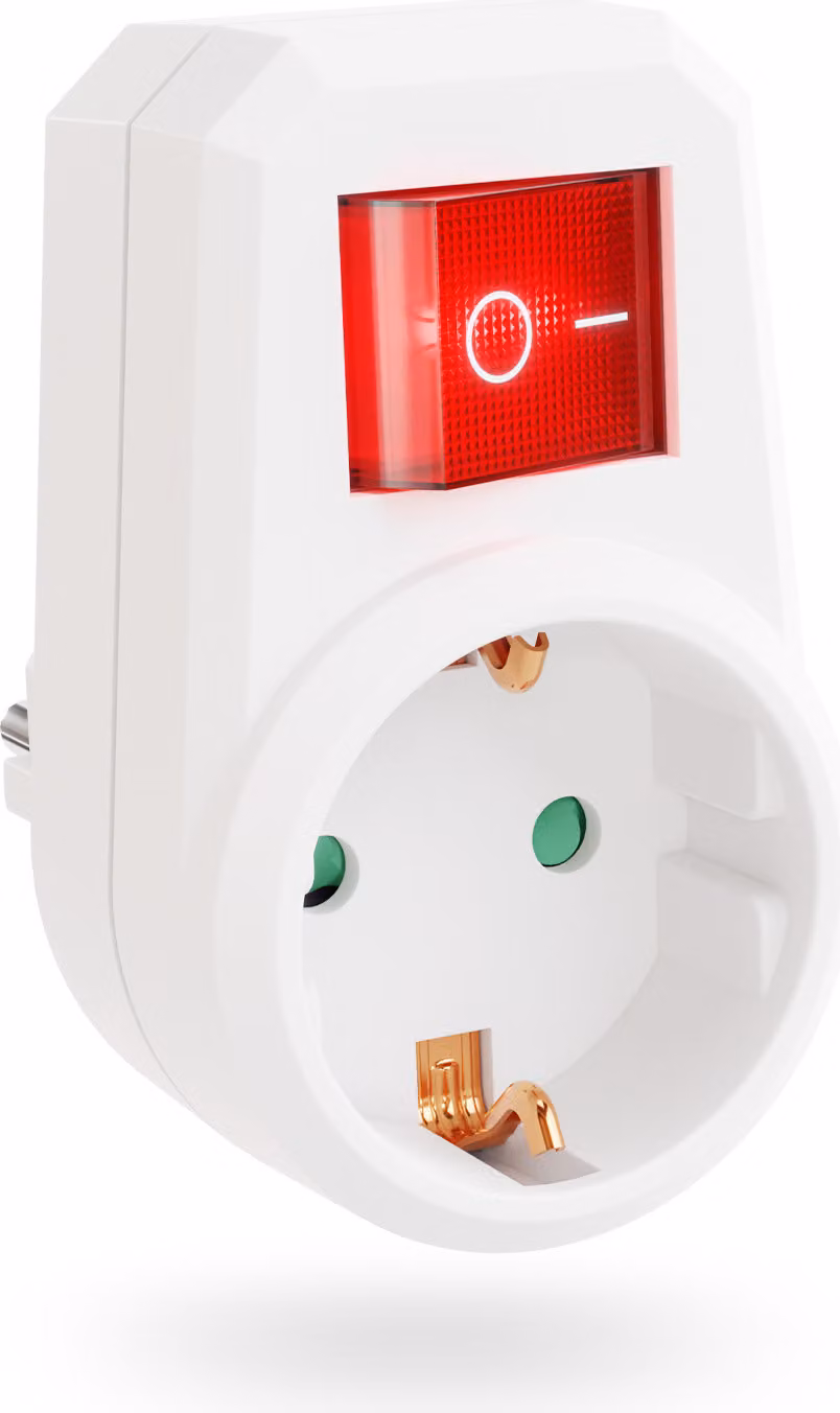 greate Presa di corrente commutabile con interruttore 1gang - Interruttore presa Schuko, spina adattatore con interruttore