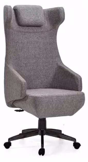 Bürostuhl Sessel Wohnzimmer Chefsessel Bürosessel Drehstuhl Office Grau Textil