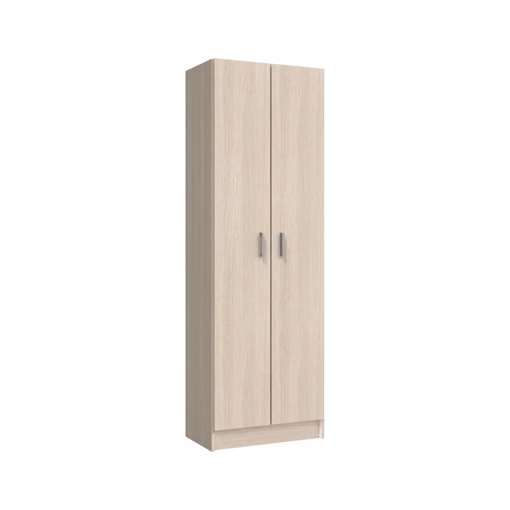 Armadio Multiuso Aragorn DMORA con 2 Ante e Ripiani Interni, Colore Marrone Rovere e Beige, L/P/H: 59 x 37 x 180 cm – 2