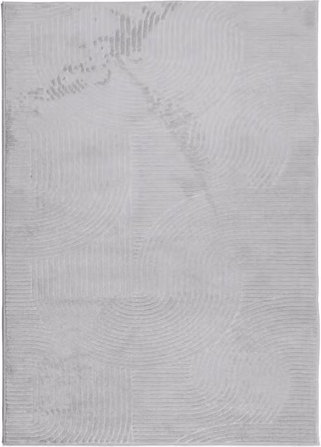 Tappeto del soggiorno | Tappeto IZA a Pelo Corto Aspetto Scandinavo Grigio 240x340 cm
