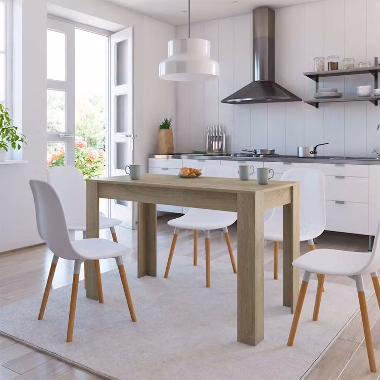 vidaXL Tavolo da Pranzo Moderno in Legno Multistrato Rovere Sonoma, Colore Marrone, L 120 cm x P 60 cm x H 76 cm