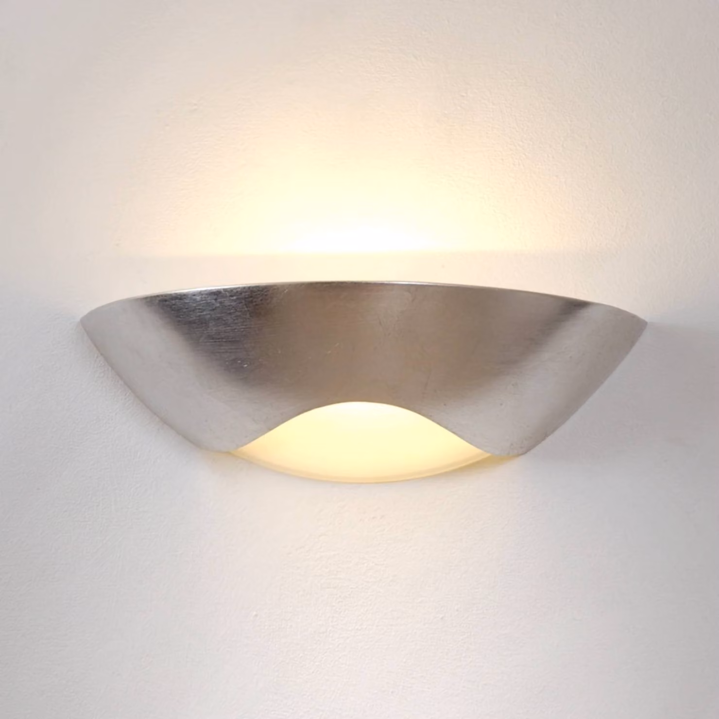 Holländer Applique da parete MATTEO, dimmerabile, Cromo / Argento, Soggiorno / Sala da pranzo, Ceramica, Moderno, Applique