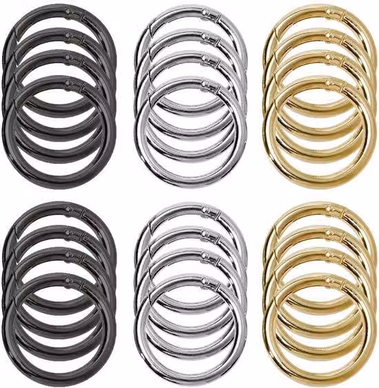 Ganci a forma di "S" leggeri, confezione da 24 pezzi - Resistenti alla corrosione - Ideali per accessori