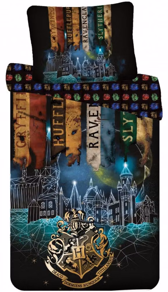 Biancheria da letto Harry Potter "simboli magici" 140x200 cm, 100% cotone