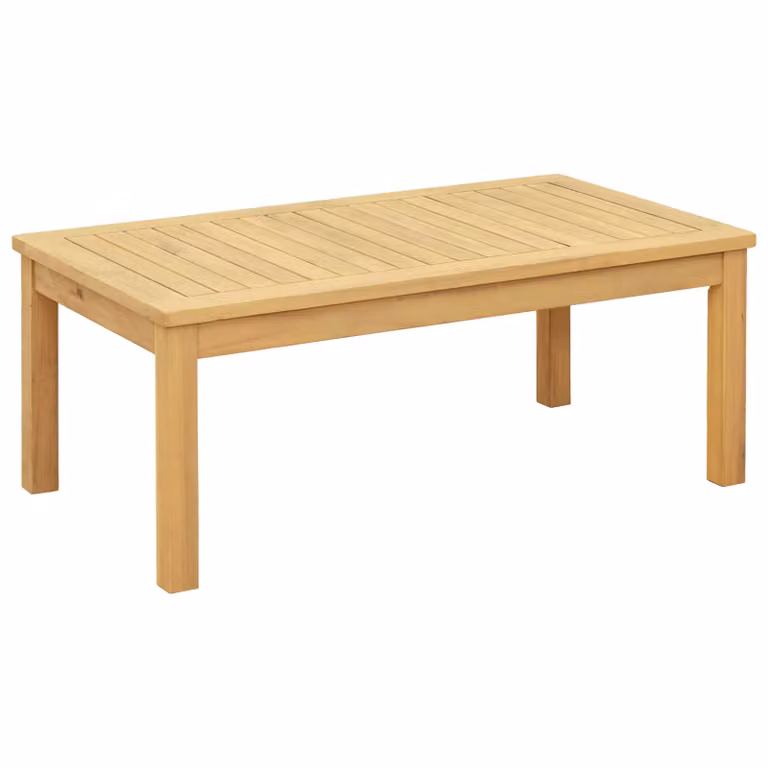 Tavolino da salotto rettangolare vidaXL in legno di acacia color beige e marrone L: 90 cm, P: 50 cm, H: 36 cm