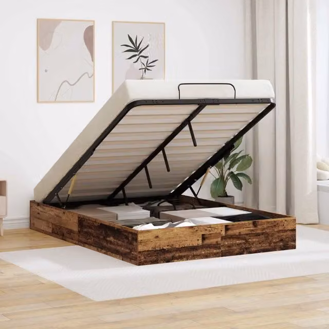 Letto ottomano Legno vecchio 140 x 200 cm Legno ingegnerizzato 3409235