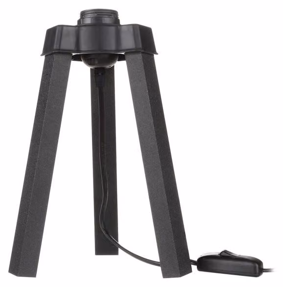 Lampada da tavolo treppiede legno colore nero Piko MDL4769 22.5H
