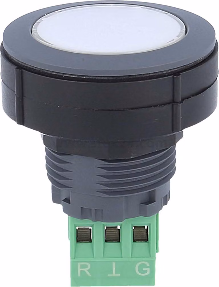Georg Schlegel Spia LED a 2 colori, illuminabile a 230 V, rotonda, KOMBITAST-R-JUWEL Attacco a vite, sezione trasversale