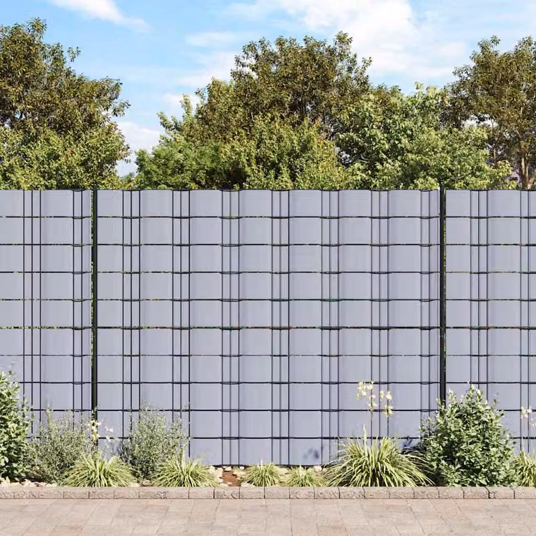 Striscia divisoria per la privacy in PVC vidaXL, Grigio chiaro, L: 70 m, H: 0,19 m