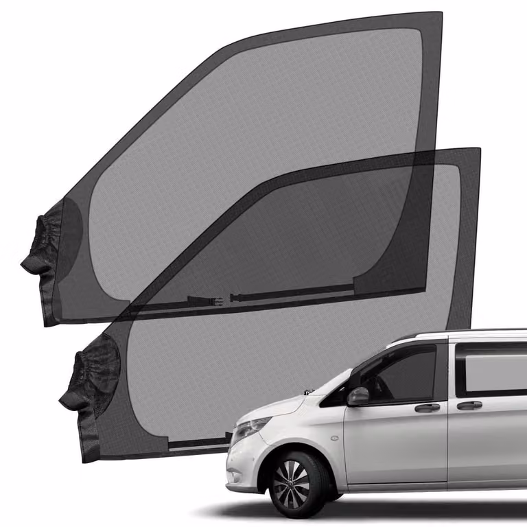 Zanzariera per finestrini laterali, compatibile con Mercedes-Benz Vito dal 1996 al 2025, confezione da 2, realizzata in rete